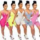 Women Solid Color Streetwear Spaghetti Strap Deep V Neck Ribbed Knit Backless Bodycon Rompers OSM-4348