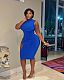 2021 Hot Elegant Solid Color Sexy Club Hollow Out Turtleneck Sleeveless Women High Waist Midi Dress SD-62112