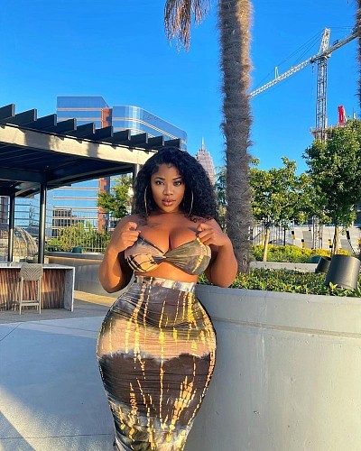 2021 Summer Tie Dye Plus Size Fashion Clubwear Strapless Crop Top Maxi Skirts Women Sexy Two Piece Set DY-6965