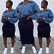 2021 New Arrivals Women High Waist Side String Draped Bodycon Streetwear Knee Length Midi Skirts LP-66301