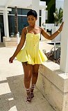 Women Solid Color Elegant A-line Lace Up Bandage Bodycon Ruffles Gothic Harajuku Club Mini Dress AIL-168