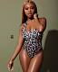 Hot Sell Monokini Print Swimwear Summer Women Clothing Sleeveless Plus Size One Piece Swimsuit AIL-024