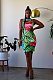 Sexy Summer Print Sleeveless O Neck Basic Bodycon Midi Club Party Dresses ZAND-31133
