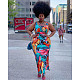 Women's Sexy Sleeveless Print Drawstring Tight High Waist Square Collar Summer Clothes Maxi Dress ASL-7033