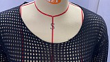 Sexy Solid Crochet Fishnet Hollow Out Mesh Bikini Long Sleeve Boho Beachwear Cover Up Mini Dress OYW-20411