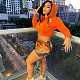 Fashion Bottoms Tie Dye Print Bodycon Mid Waist Sexy Clubwear Women Hot Shorts ZAND-31156