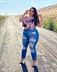 Women Fashion Abstract Printed Halter Backless Bandage Plus Size Sleeveless Camis Vest Crop Tops ZAND-31155