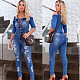 2021 Summer Women Clothes Off Shoulder Short Sleeve Ripped Skinny Casual Streetwear Jumpsuit LX-6907