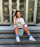 Summer Women's Clothing Fashion Pattern Print Short Sleeve Round Neck Streetwear Soft Tee Shirt FSX-280