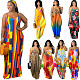 Plus Size Summer Tie Dye Elegant Women Spaghetti Strap Oversized Sleeveless Long Maxi Dress XMY-9317