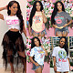 Summer Women's Clothing Fashion Pattern Print Short Sleeve Round Neck Streetwear Soft Tee Shirt FSX-280