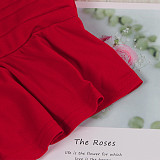 2021 Autumn Women Party Clothes Solid Color Bodycon Long Sleeve O Neck Irregular Ruffle Tops Blouse FSX-290