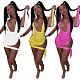 Elegant Mesh Patchwork Women O Neck Long Sleeve Casual Deep V-Neck Sexy Leather Mini Dresses BN-9293