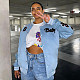 2021 New Arrival Women Clothing Printed Single Breasted Spliced Autumn Baseball Hot Bomber Jacket WSY-5892