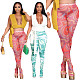 Women Streetwear Summer Fashion Print High Waist Bodycon Elastic Active Joggers Pencil Pants SHD-9518