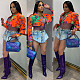 Autumn Vintage Print Long Sleeve Slim Fit Outerwear Gothic Clothes Streetwear Cropped Blazer Coat MEY-20770