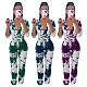Fashion Women Clothing Vintage Digital Print V Neck Long Sleeve Casual Long Sash Autumn Jumpsuit ANDI-0706