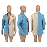 Color Block Patchwork Single-Breasted Blazer Coats GLS-10012