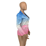 XS Printed Full Sleeve Single Breasted Blazers GLS-10017