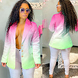 XS Printed Full Sleeve Single Breasted Blazers GLS-10017