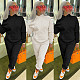 Solid Hooded Sweatshirt Jogger Pants Suit MEY-20773