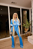 Korean Velvet Long Sleeve Zipper Crop Top Pants Set XMY-9294