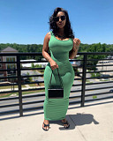 Solid Color Sleeveless Skinny Stretch Maxi Dress ANDI-0801
