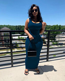 Solid Color Sleeveless Skinny Stretch Maxi Dress ANDI-0801