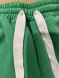 Solid Tassel Pockets Fleece High Waist Sweatpants MOF-6652