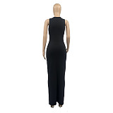 Solid Color Sleeveless Skinny Stretch Maxi Dress ANDI-0801