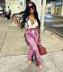 Solid Tassel Pockets Fleece High Waist Sweatpants MOF-6652