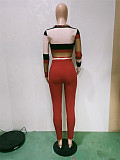 Long Sleeve Lace Up Crop Top Pencil Pants Set BN-9296