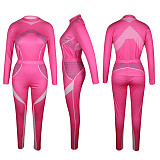Long Sleeve T-shirt Fitness Yoga Pants Set TE-4078