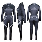 Long Sleeve T-shirt Fitness Yoga Pants Set TE-4078