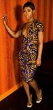 Pattern Printing Deep-V Short Sleeve Midi Dress FSX-296