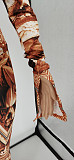 Oil Painting Button Long Sleeve Crop Top Slim Pants Set WSY-5903