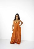 Irregular Spaghetti Strap Long Tops Wide Leg Pants Set OSM-7003