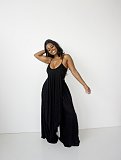 Irregular Spaghetti Strap Long Tops Wide Leg Pants Set OSM-7003