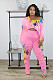 Splash Ink Drawstring T Shirt Stacked Pants Set OY-6309