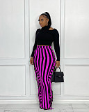 Stripe High Waist Tassel Side Bodycon Pencil Skirts AIL-188