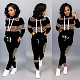 Leopard Patchwork Full Sleeve Sweatshirt+Pants Set