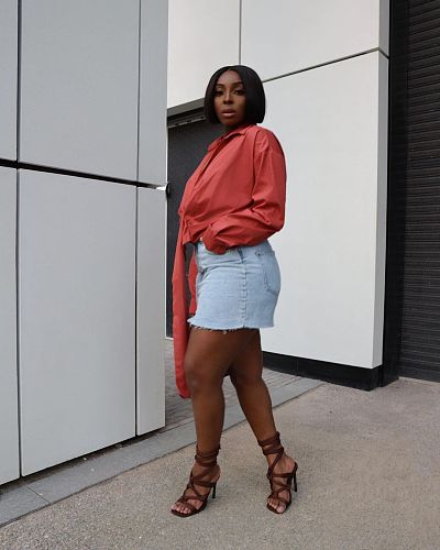 Long Sleeve Deep V Neck Pleated Lace Up Shirt Top