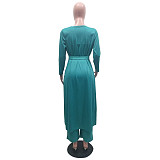 Crop Bra Top Wide Leg Pants Long Cardigan Set