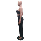 Crop Bra Top Wide Leg Pants Long Cardigan Set