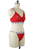 Red Lace Splicing Bra & Thong FQQ-1581