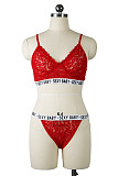 Red Lace Splicing Bra & Thong FQQ-1581