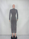 See Through Long Sleeve Hollow Out Dress