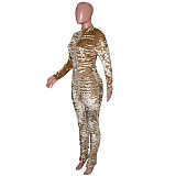 Velvet Zipper Folds Pants Two Piece Set