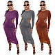 See Through Long Sleeve Hollow Out Dress