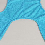 Knitted Bandage Tops Printed Leggings Set